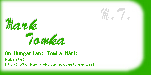 mark tomka business card